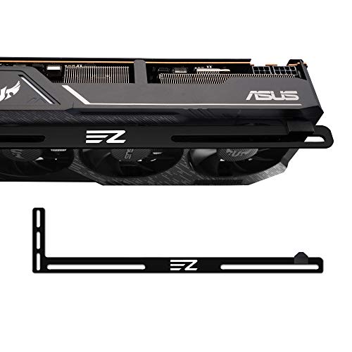 EZDIY-FAB Soporte de Tarjeta gráfica Un Soporte para Tarjeta de Video, GPU VGA Brace Sag, para Juegos Personalizados de PC de Escritorio. una Carcasa GPU Mod- 3mm Aluminio- Negro