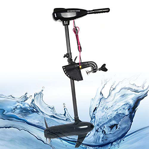 Fetcoi Motor fueraborda eléctrico 80LBS – Motor fueraborda 1.2HP Boot Trolling Motor de arranque Motor de alto rendimiento Motor eléctrico Motor de barco Motor de 0,8 kW Motor de cepillo para barcos