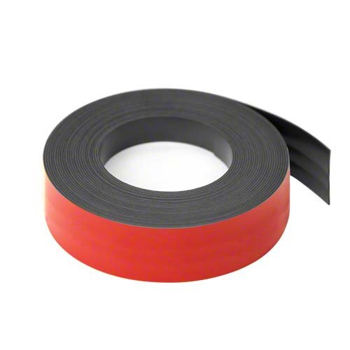 first4magnets F4MF25R-1-25mm de ancho x 0,76 mm de espesor de cinta magntéica grillado - rojo