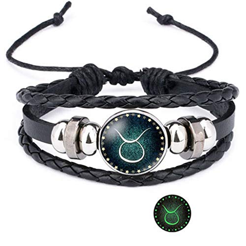 FJXQCY 12 Nuevas Pulseras del Encanto de la Pulsera de los Hombres de la Pulsera de la constelación Luminosa Hombres Niños Mujeres de Chicas Joyas y Accesorios de Regalo (Color : Taurus)