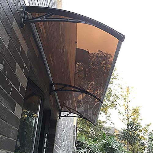 FKDENET Múltiple Tamaño al Aire Libre de Interior for Ventanas Toldo contra los Rayos UV Ultraligero Bricolaje Sun Refugio con Techo de Lona Sunshelter-Brown (Size : 150×100×19cm)