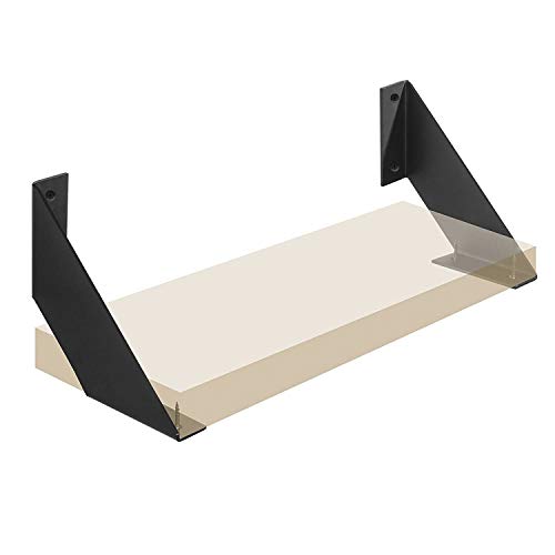 FOYO Soporte de pared de metal para cargas pesadas, 6 pulgadas, 2 unidades, color negro