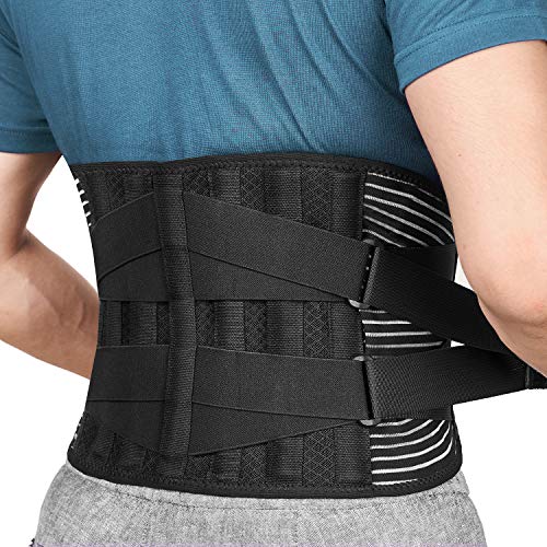 FREETOO Cinturón de Apoyo Lumbar, Cinturón de Presión Ajustable de Doble Capa, Ligero y Transpirable Faja de Espalda para la Protección en el Trabajo, Dolor de Espalda, S (waist 60-75cm)