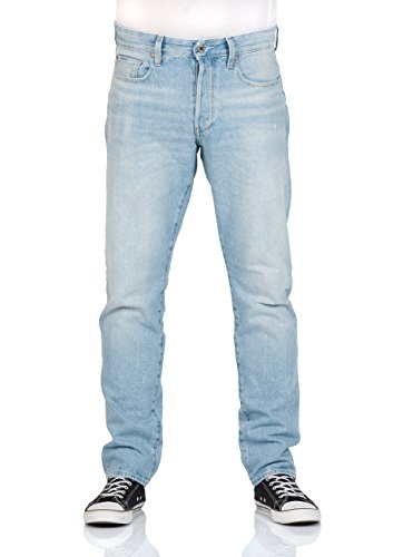 G-STAR RAW 3301 Tapered Fit Jeans, Azul (vintage lt aged 8452-4441), 36W / 36L para Hombre