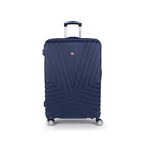 Gabol - Atlanta | Maletas de Viaje Grandes Rigidas de 52 x 76 x 30 cm con Capacidad para 96 L de Color Azul