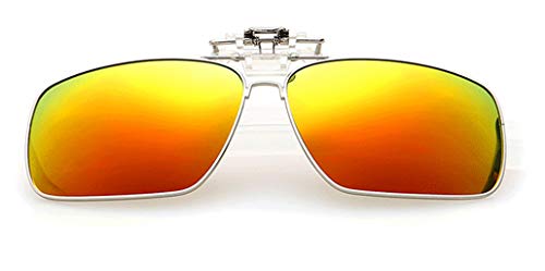 Gafas de Sol con Clip Flip-Up para Gafas Graduadas de Hombre y Mujer. Lentes Polarizadas UV400 Protección 100% UV ajuste cómodo y seguro sobre gafas de sol para conducción y al aire libre