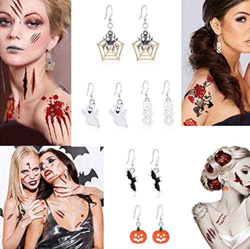 Ganeric Accessories - Juego de pendientes colgantes para Halloween (5 unidades)