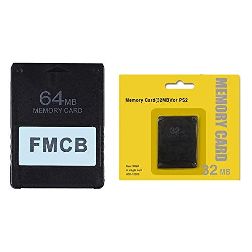 Gaoominy Tarjeta de Memoria Mcboot (Fmcb) 64Mb V 1.953 (Nueva VersióN y Nueva FuncióN) Paquete de Tarjeta de Memoria 64 + 32Mb