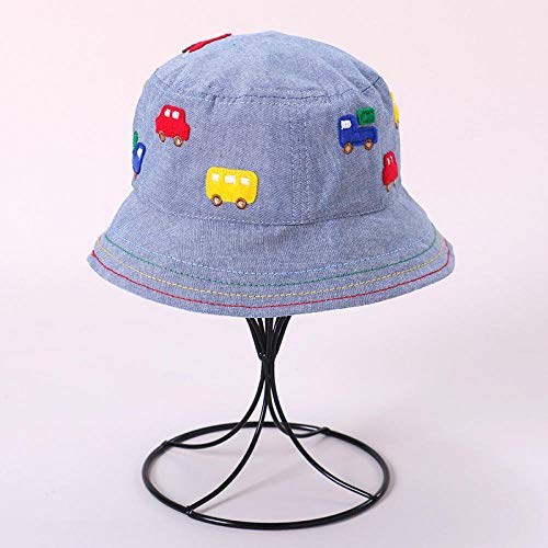 Geekcook Unisex Gorra de,Sombrero para niños Sombrero para Lavabo Sombrero de Pescador de algodón de Dibujos Animados Sombrero para el Sol-Mezclilla Poco Profunda_S (48-50 cm)