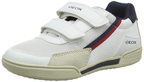 Geox J Poseido Boy F, Zapatillas Niños, Blanco (White/Navy C0899), 34 EU