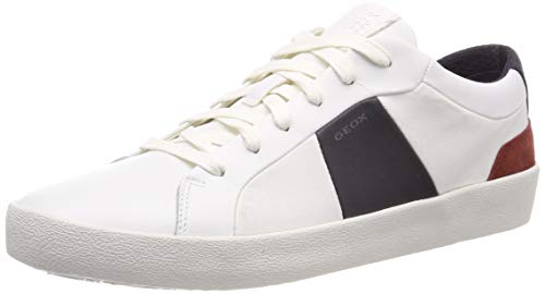 Geox U WARLEY B, Zapatillas Hombre, Blanco (White/Navy C0899), 42 EU