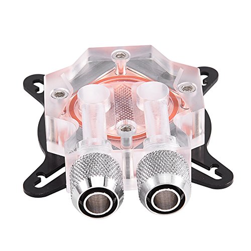 GPU Water Block, Bloque de Refrigeración de Agua con Base de Cobre Rojo para Unidad de Procesamiento de Gráficos, Fácil de Instalar Adecuado para 8-10 mm Diámetro de Tubo