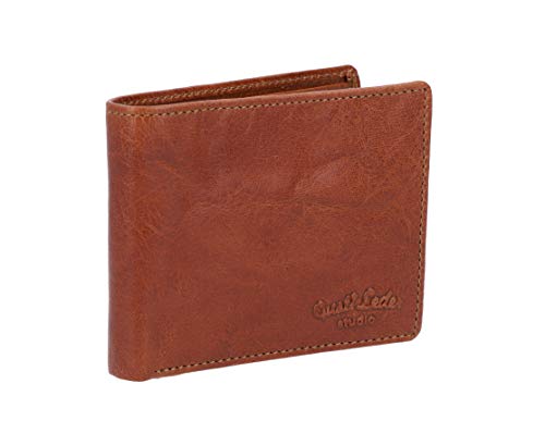 Gusti Cartera para Hombre de Cuero Leder Easton Monedero Billetera Suelto Cuero de Búfalo Marrón Oscuro 2A108-20-2