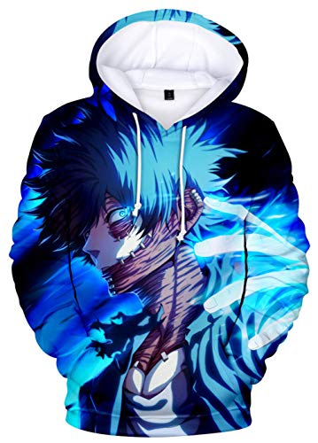 HAOSHENG Mujer Hombre Sudaderas My Hero Academia Impresión 3D Anime Japonés Bakugo Hoodie Mangas Largas(S)