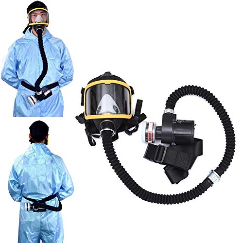 Harwls Electric Supplied Air Fed Full Face Gas Mask Constant Flow Respirator System Device