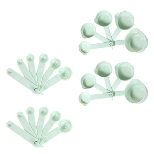 Hemoton Tazas Y Cucharas de Plástico Juego de Tazas de Medición para Anidar Ingredientes Secos Y Líquidos Utensilios de Cocina para Hornear Utensilios de Cocina 4 Juegos