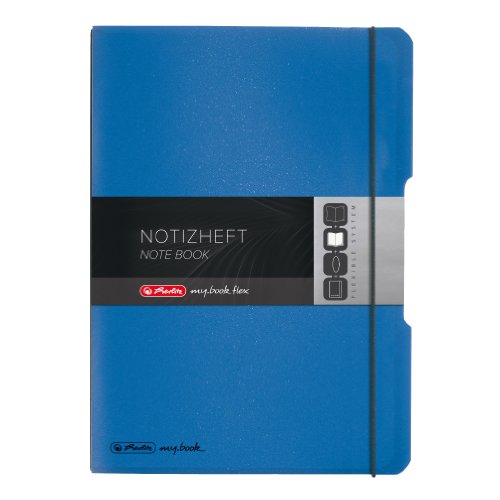 Herlitz 11361441 my.book flex - Cuaderno, 2 juegos de 40 hojas, A4, color azul