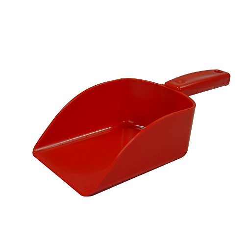 Hillbrush - Pala para comida para caballo (L) (Rojo)