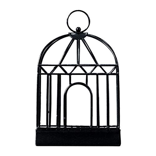 HMSCC Sostenedor del hogar Repelente de Mosquitos Metal Mosquito bobinas Nuevo diseño Retro del Birdcage la Bobina del Mosquito Soporte de Seguridad for jardín (Color : Negro)