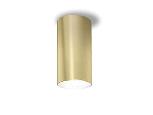 Homemania - Lámpara de Techo One, plafón de Pared, Oro de Aluminio, 10,5 x 10,5 x 21 cm, 1 LED, 15 W, 1097 LM, 3000 K, 220-240 V