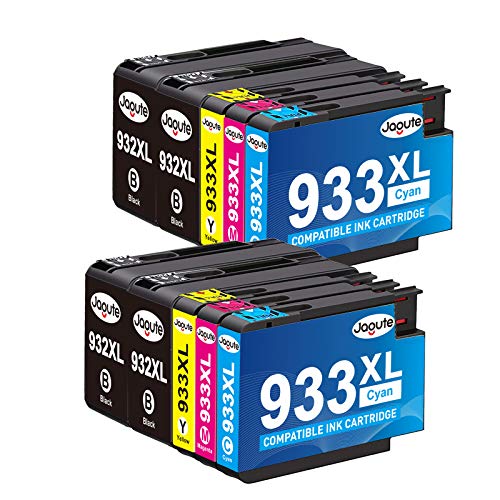 Jagute Cartuchos de tinta compatibles con HP 932 933 932xl 933xl para HP Officejet 6100 6600 6700 7110 7510 7610 7612 (10 unidades)