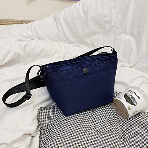 jinda Bolso Pequeño De Nailon Para Hombre Y Mujer, Bolso Bandolera, Bolso Deportivo Pequeño Largo 26cm ancho 12cm alto 16cm Azul, número dos