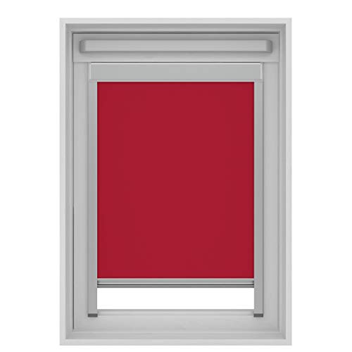 Karwei - Estor Opaco para Ventanas de Techo Velux, Rojo, C02 (55x78 cm)