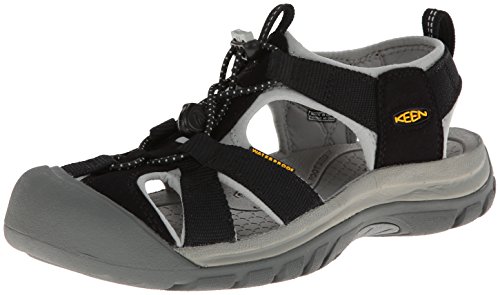 Keen Venice H2, Sandalias de Senderismo Mujer, Negro (Black/Neutral Grey), 39.5 EU