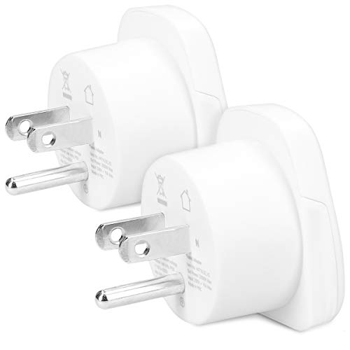 kwmobile 2 Adaptadores de Viaje Tipo B - 2X Adaptador de Enchufe - Conector USA Canadá Tailandia - Conectores de enchufes Color Blanco