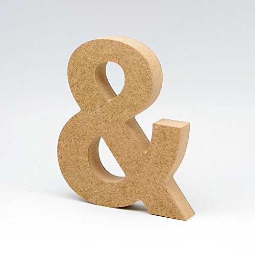 LA LLUNA ALWAYS CREATING Letras de Madera. Letras Grandes de Madera DM de 20cm de Alto para decoración y Manualidades. Disponible el Alfabeto Completo (&)