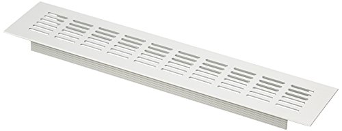 La Ventilazione GF286AL - Rejilla rectangular para empotrar, aluminio anodizado, 280 x 60 mm, gris