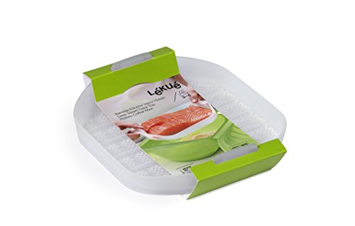 Lékué Bandeja para Estuche De Vapor Hondo, Transparente 1-2 Personas, Silicona