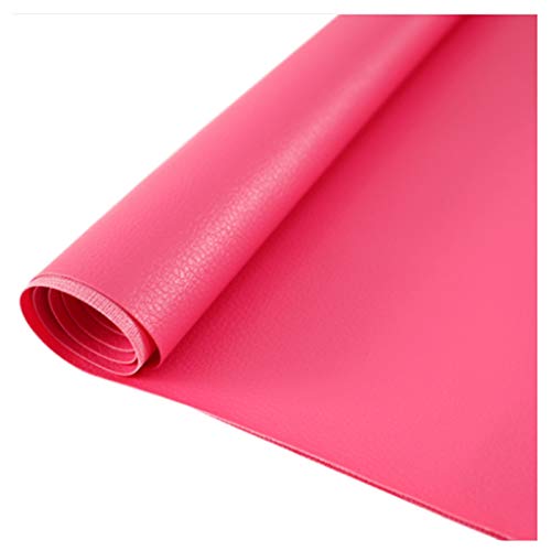 LILAMP Tapicería de Tela de Cuero Sintético, para Bolso, Billetera, Costura, Manualidades, Reparación, Decoración, Silla de Cuero, Sofá - Rosa Rojo(Size:1.38x30m)