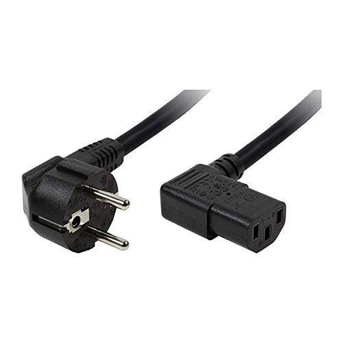 LogiLink CP103 - Cable de alimentación Hembra C13 (2 m, 90° ángulo) Negro