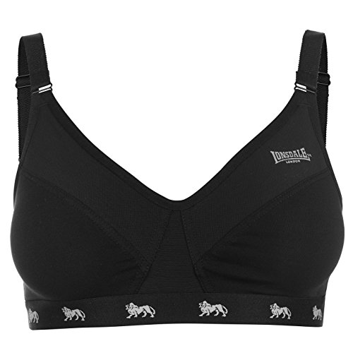 Lonsdale - Sujetador deportivo para mujer, regulable, color negro, talla 32C