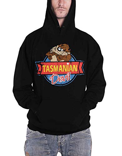 Looney Tunes Tasmanian Devil - Sudadera con Capucha Negro Negro (M