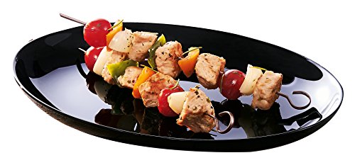 Luminarc Friends' Time - Plato para carne, 30 x 26 cm, color negro