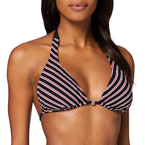 Marc O'Polo Body & Beach Beach W-Triangle Bikini Top Parte de Arriba, Negro (Blauschwarz 001), 42 (Talla del Fabricante: 040) para Mujer