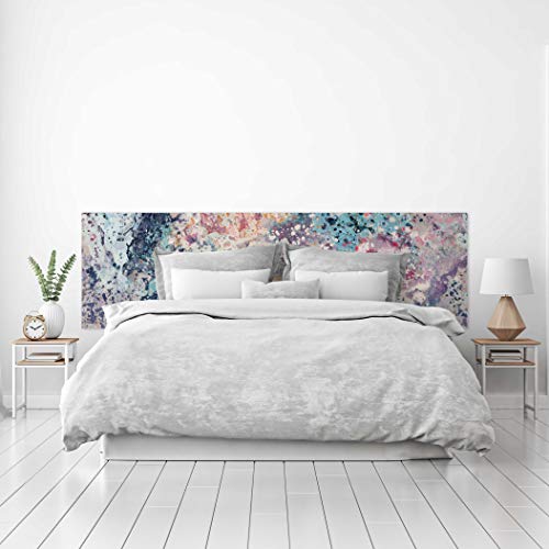 MEGADECOR Cabecero Cama PVC Decorativo Económico Diseño Abstracto Marmol Multicolor con Vetas Varias Medidas (200 cm x 60 cm)