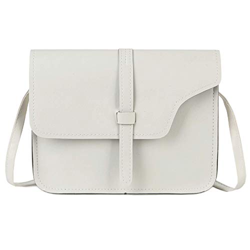 Multifunción adecuada para señoras bolsa diagonal para bolso móvil bolsa diagonal bolsa de mensajero de gran capacidad ligera bolsa de hombro bandolera para mujer (color: blanco)