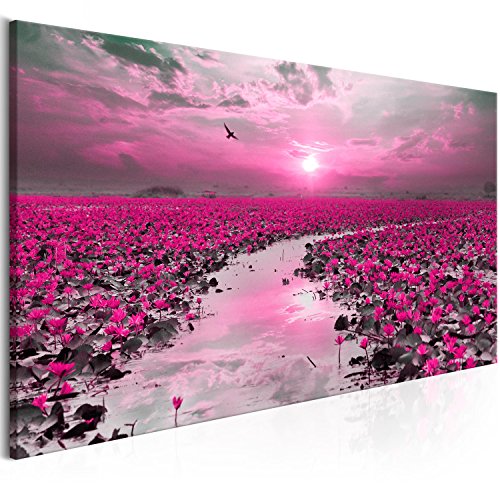 murando Cuadro en Lienzo Paisaje 135x45 cm 1 Parte impresión en Material Tejido no Tejido Cuadro de Pared impresión artística fotografía Imagen gráfica decoración Flores c-B-0332-b-c