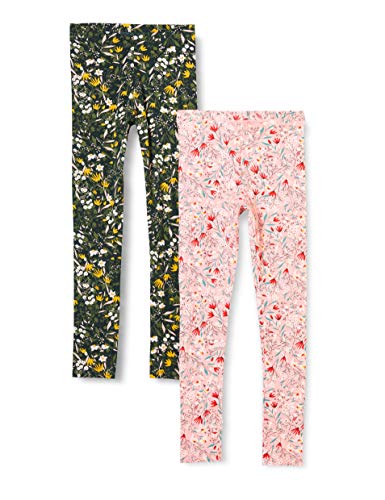 NAME IT NMFKAMILLA 2P Legging Pantalón, Paquete: 2 Unidades de Colorete Coral, 98 cm para Niñas