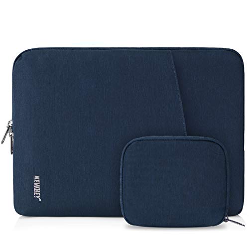 NEWHEY Funda Portatil 13-14 Pulgadas Funda para Macbook Air 13 Pulgadas Impermeable Funda Ordenador Blandas Antigolpes con Pequeño Caso Azul Oscuro