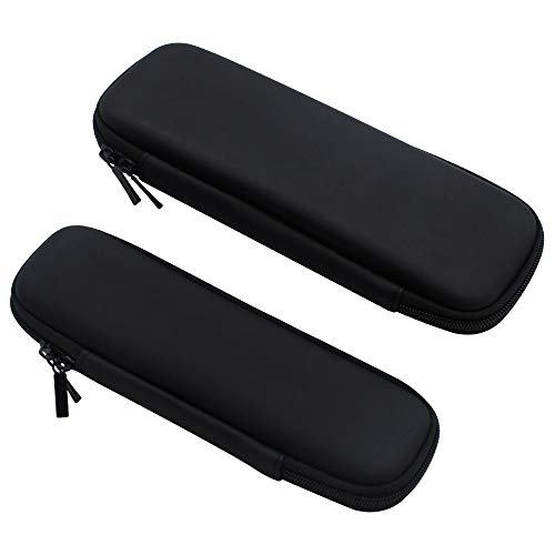 NewZC 2 Unidades Duro EVA Estuche para Lapices Negro Caja de la Plumade Bolsa Rigido Caja Protectora para Lapices Plumas Bolígrafos Apple Pencil Auriculares