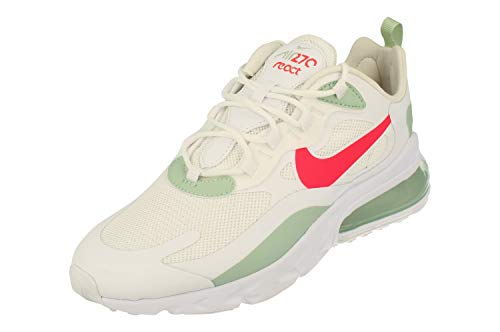 Nike Air MAX 270 React Mujeres Running Trainers CV3025 Sneakers Zapatos (UK 6 US 8.5 EU 40, White Laser Crimson 100)