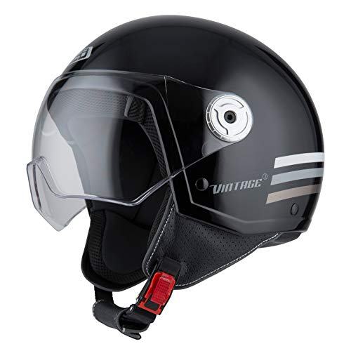 NZI Vintage 3 Casco, Hombre, triband Black&Antracite, M