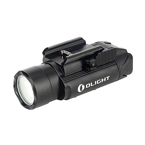 Olight PL-Pro Valkriie - Linterna militar recargable para airsoft (1500 lúmenes, 280 m, con MCC, carga magnética, compatible con riel 1913 y GL, para autodefensa, color negro