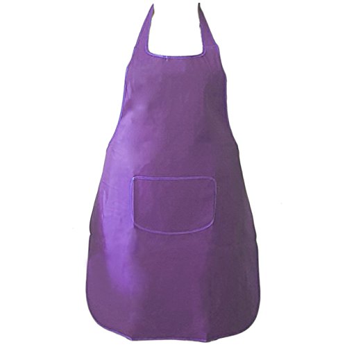 OUTLETISSIMO® Lote de 5 delantales morados de cocina con bolsillo y cordón Girovita Chef Bar Cocinero