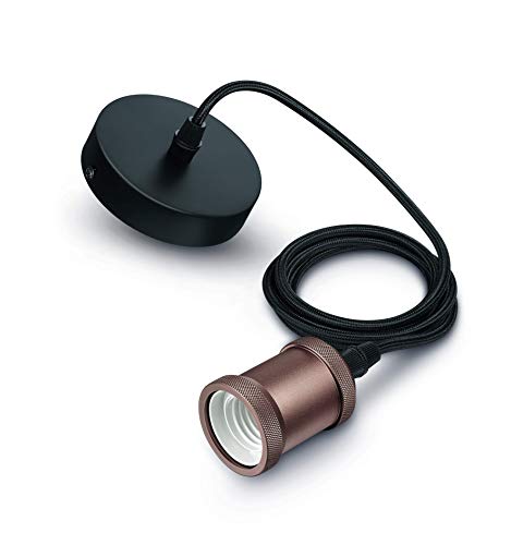 Philips Lámpara LED de cristal con casquillo E27, color oro rosa, 40 W