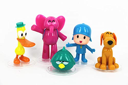 Pocoyo PVC Set 5 Personajes: Pocoyo Loula Elly Ronfotto Pato